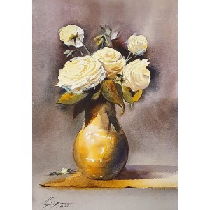 Shaima Umer, 10 x 14 Inch, Watercolor on Paper, Floral Painting, AC-SHA-069